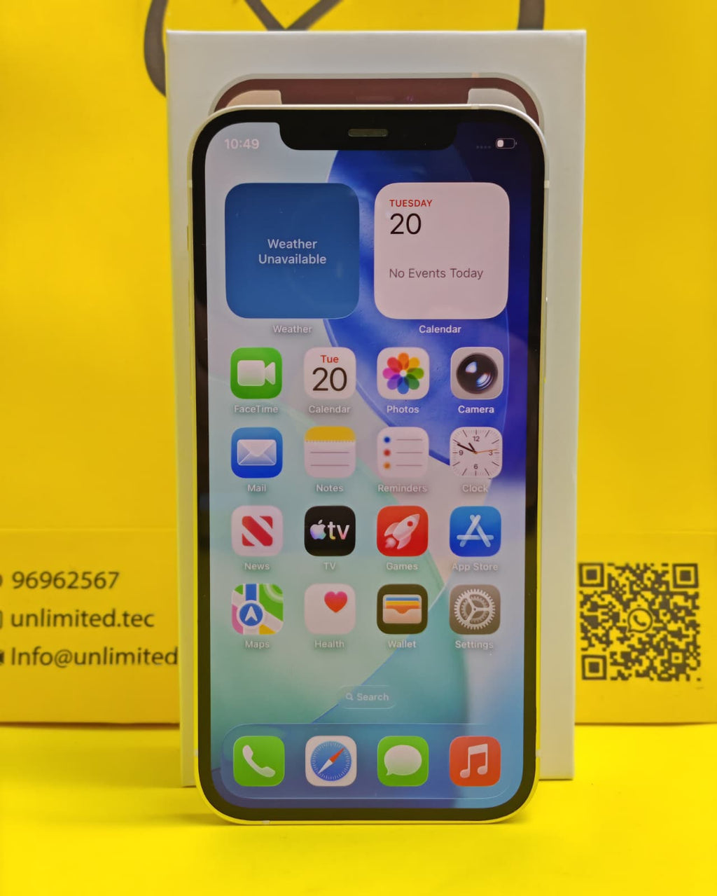 iPhone 12 128GB White – Battery 78% Used Like New