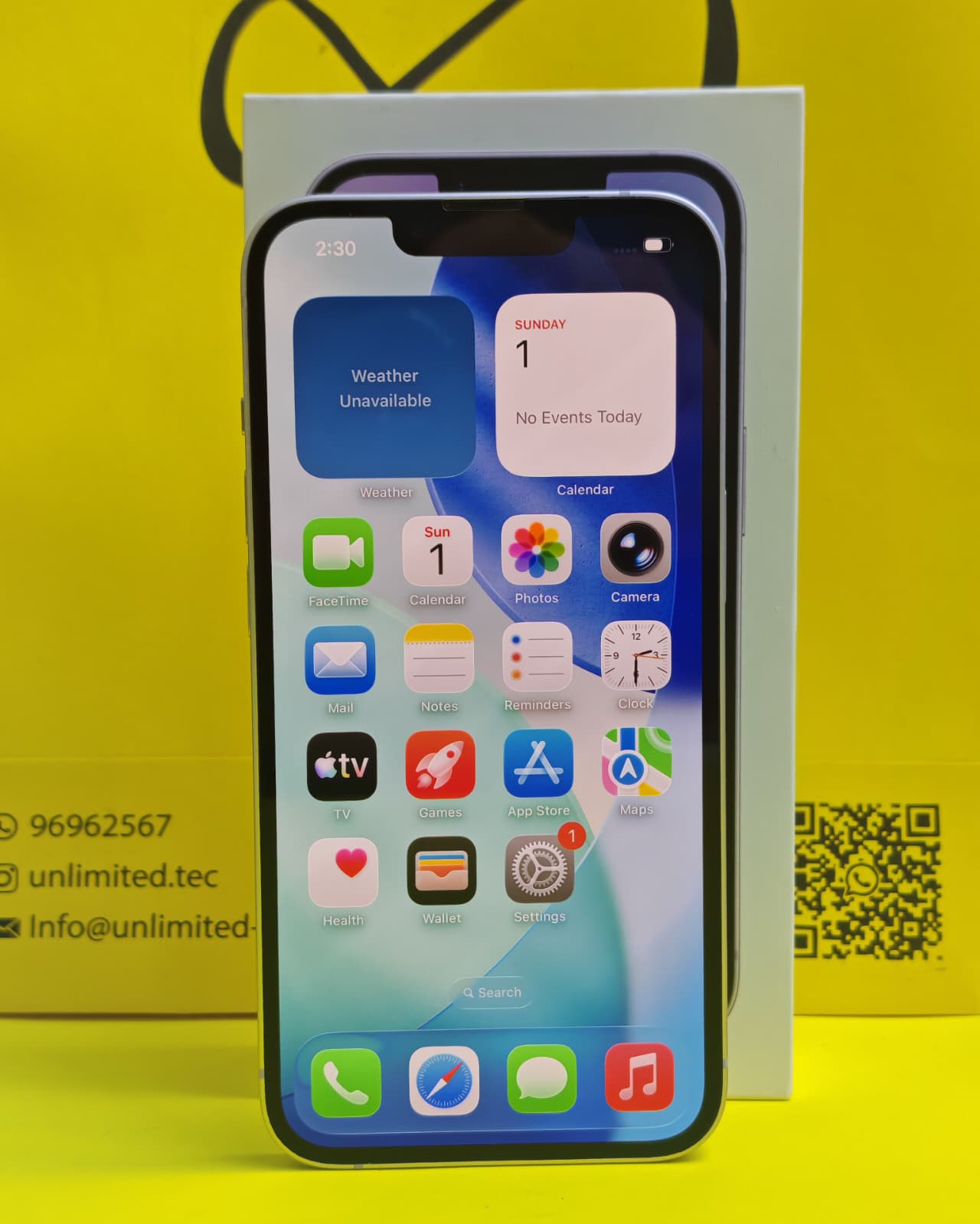 iPhone 14 128GB Purple – Battery 86% Used Like New