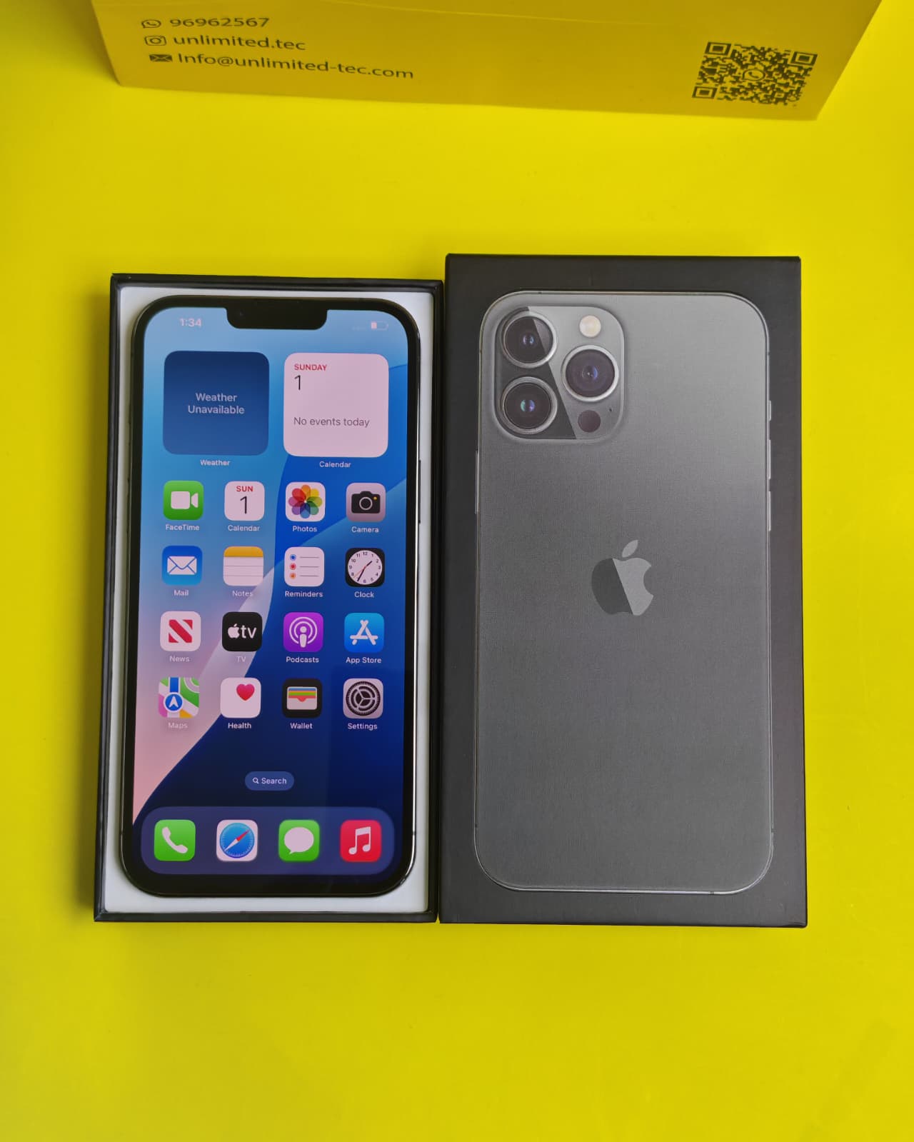 iPhone 13 Pro Max 256GB Gray – Battery 73% Used Like New