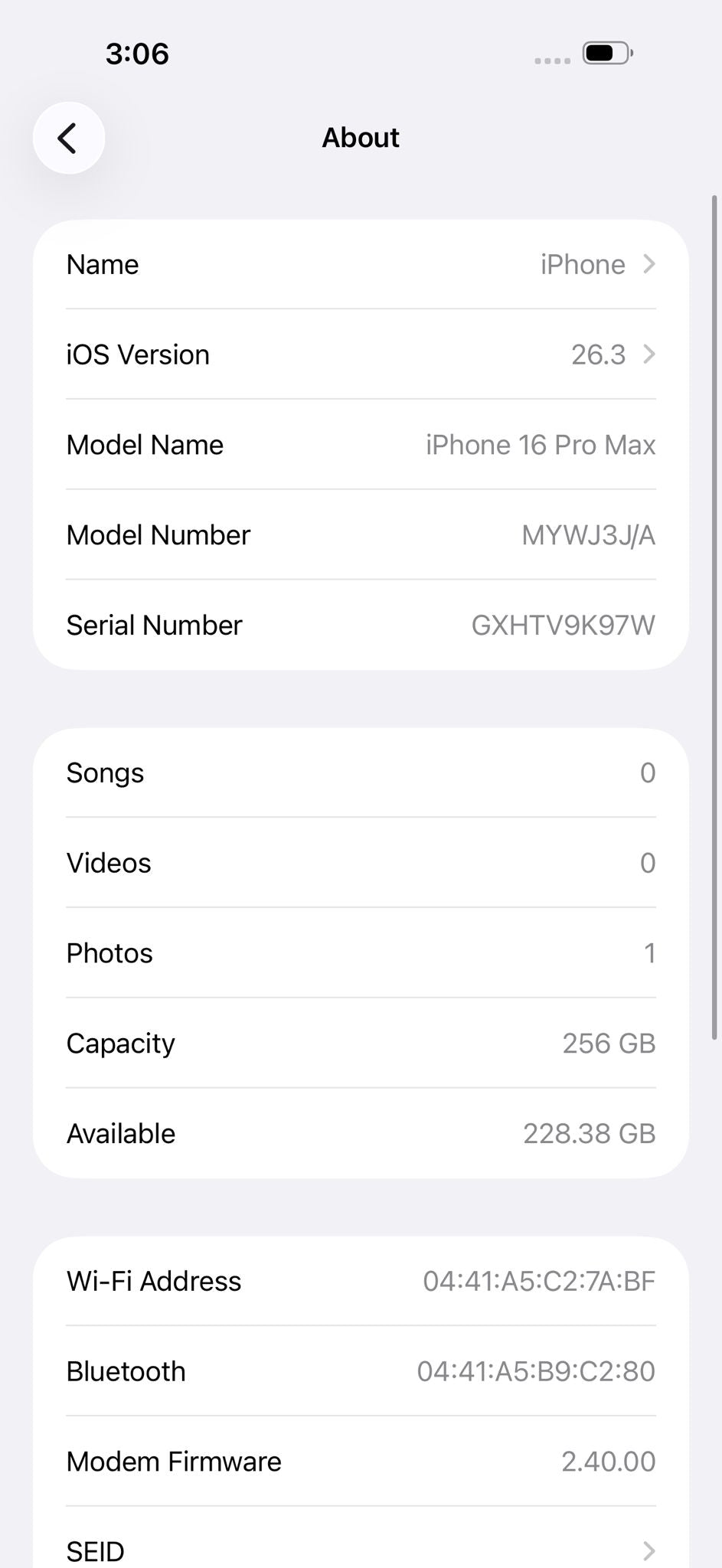 iPhone 16 Pro Max 256GB Desert Titanium – Battery 93% Used Like New