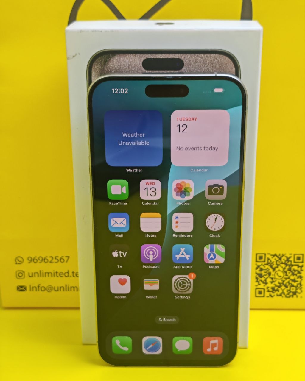 iPhone 15 Pro Max 256GB Natural Titanium – Battery 88% Used Like New