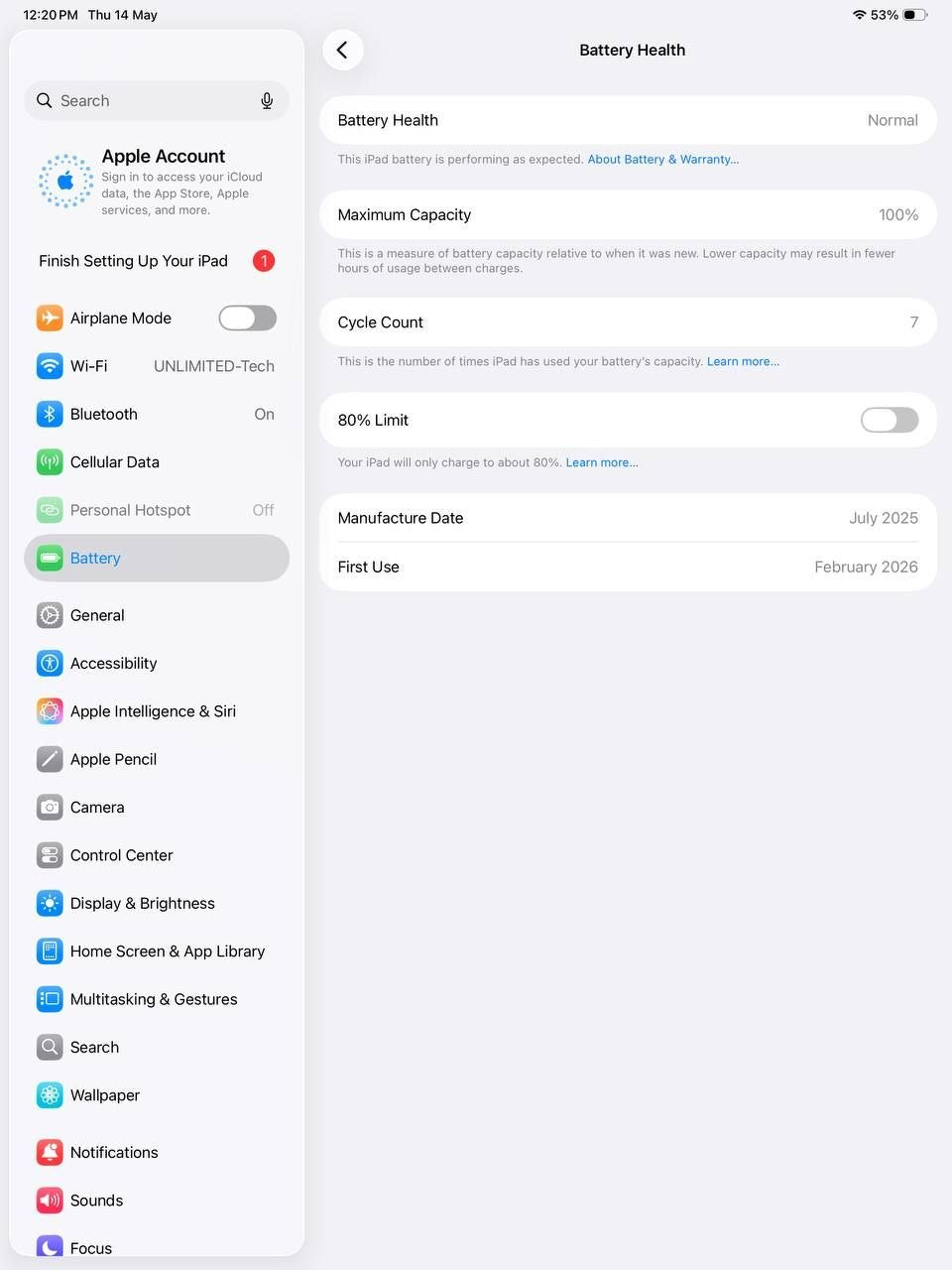 iPad Pro 13 M5 Black Cellular 100% (7 Cycles) Original With Box In Box