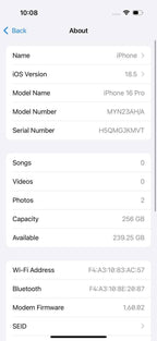 iPhone 16 Pro 256GB Desert Titanium – Used Like New