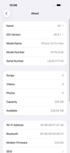 iPhone 16 Pro Max 256GB Desert Titanium 91% Original No Box Included