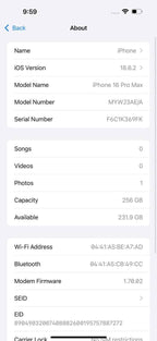 iPhone 16 Pro Max 256GB Desert – Battery 89% Used Like New
