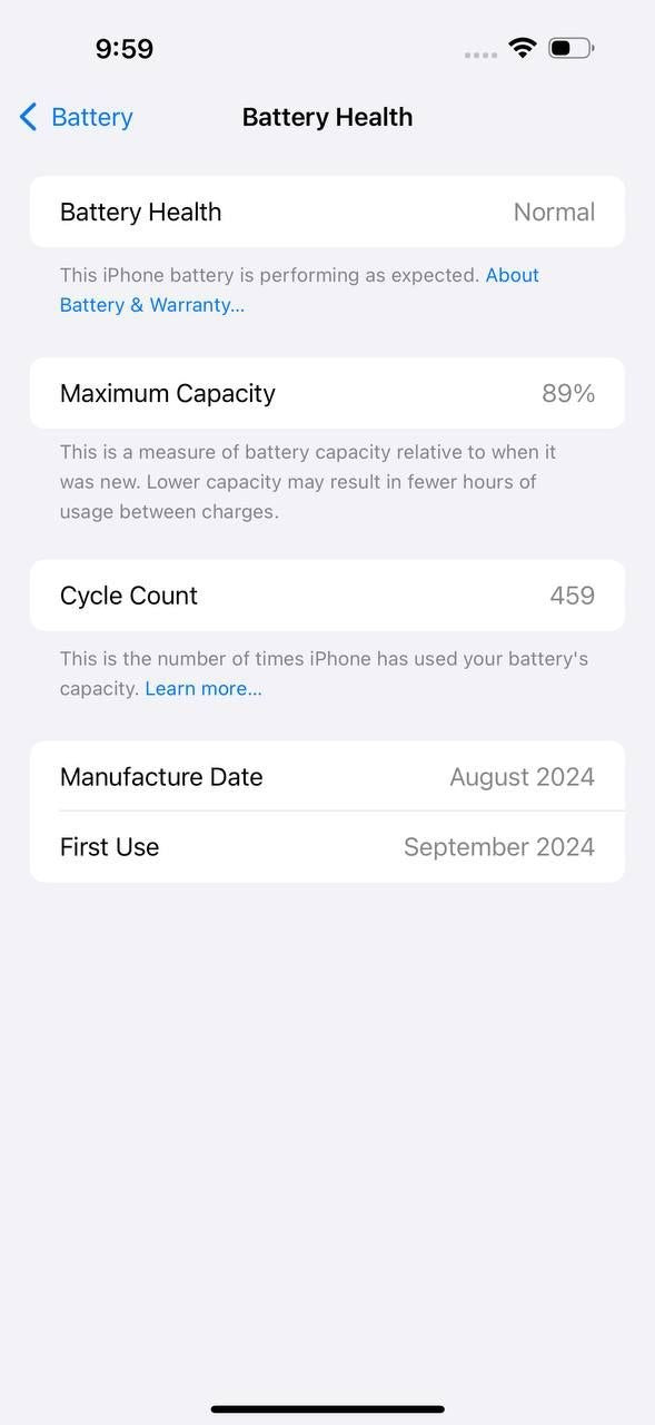 iPhone 16 Pro Max 256GB Desert – Battery 89% Used Like New