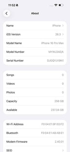 iPhone 16 Pro Max 256GB Desert – Battery 91% Used Like New