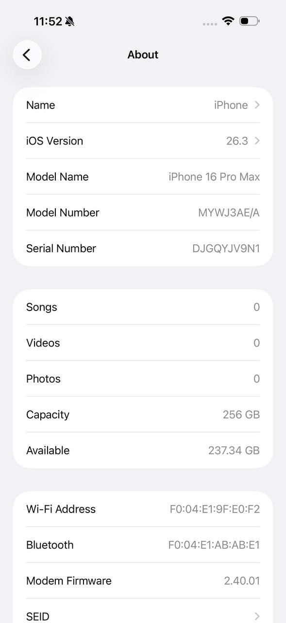 iPhone 16 Pro Max 256GB Desert – Battery 91% Used Like New
