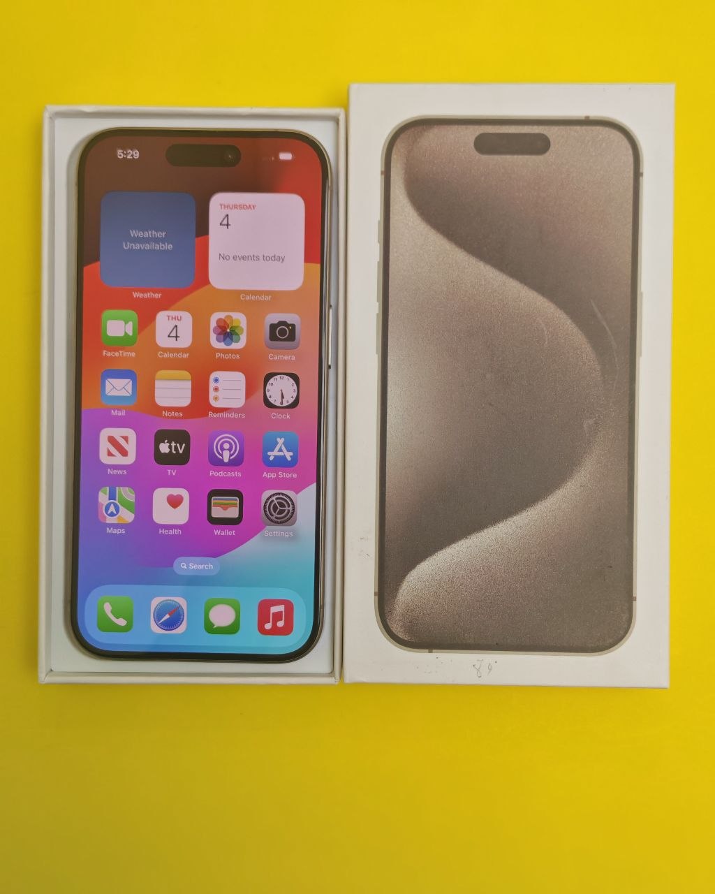 iPhone 15 Pro 512GB Natural Titanium – Battery 90% Used Like New