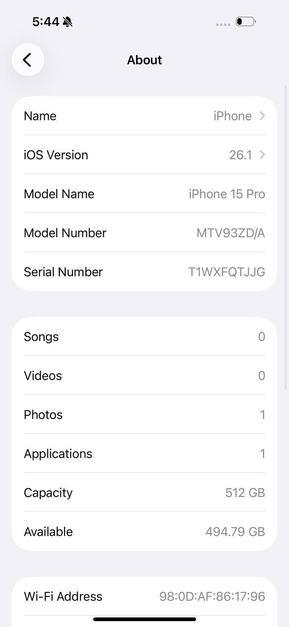 iPhone 15 Pro 512GB Natural Titanium – Battery 90% Used Like New