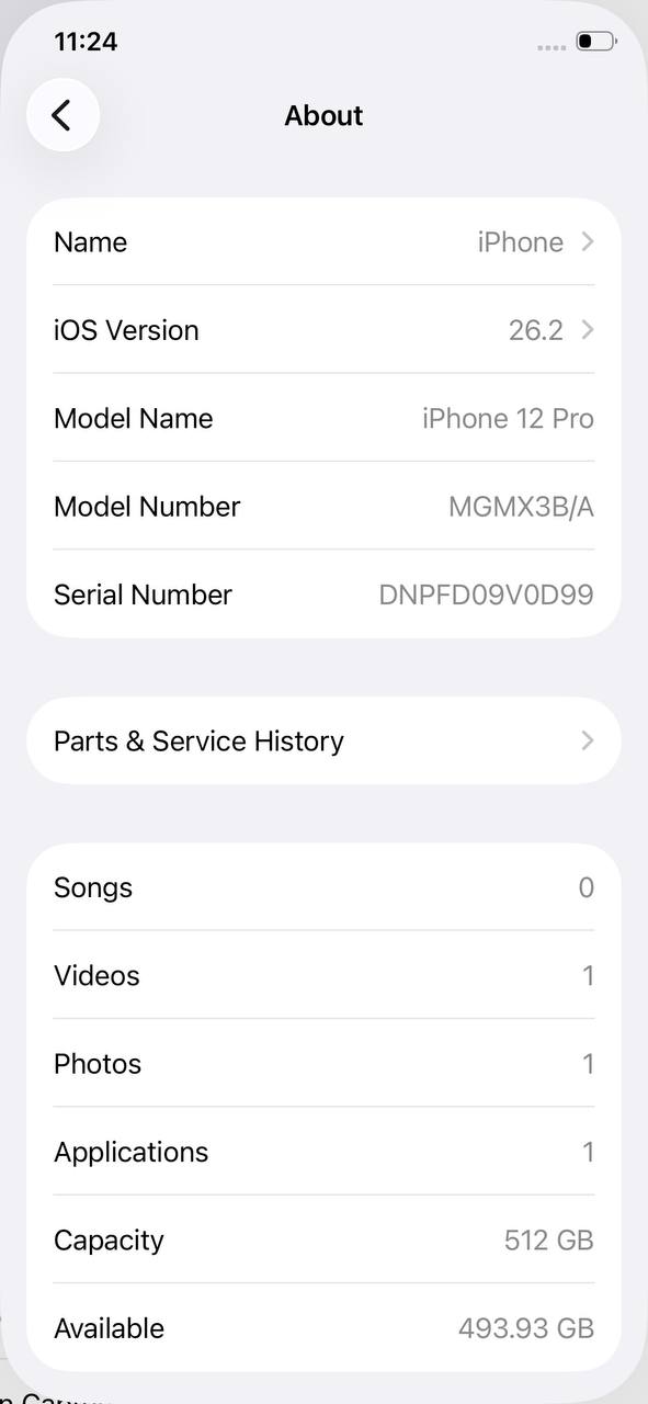 iPhone 12 Pro 512GB Blue – Battery 79% Used Like New