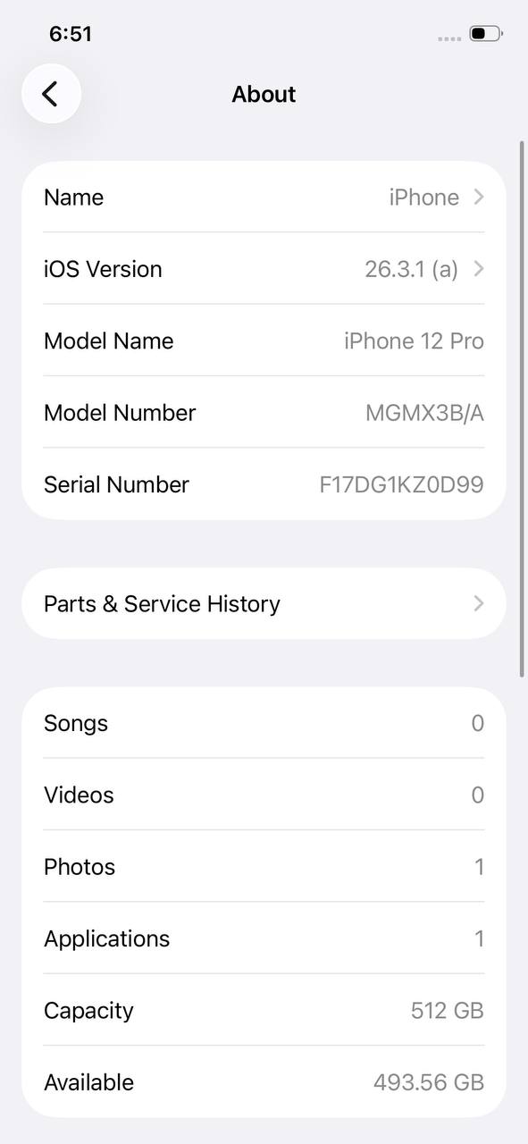 iPhone 12 Pro 512GB Blue – Battery 100% Used Clean
