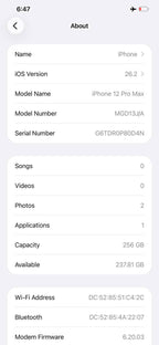 iPhone 12 Pro Max 512GB Gold – Battery 83% Used Like New