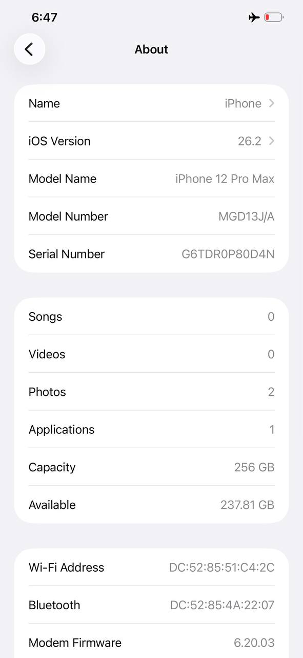 iPhone 12 Pro Max 512GB Gold – Battery 83% Used Like New