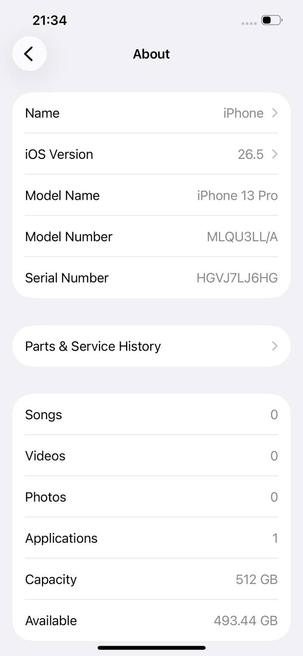 iPhone 13 Pro 512GB Blue – Battery 80% Used Like New